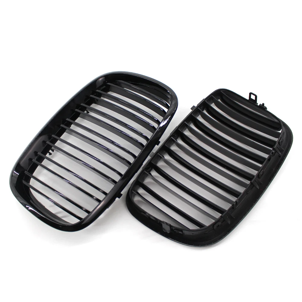 2 шт. автомобиль передняя решетка радиатора для BMW X5 E70 2007-2013 глянец Черный бампер