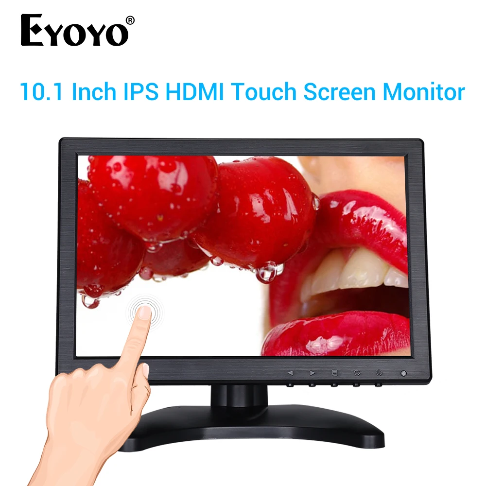 Сенсорный мини монитор Eyoyo EM10W 10 1 дюйма IPS ЖК экран 1280x800 VGA HDMI USB для ПК DVR CC TV дисплей