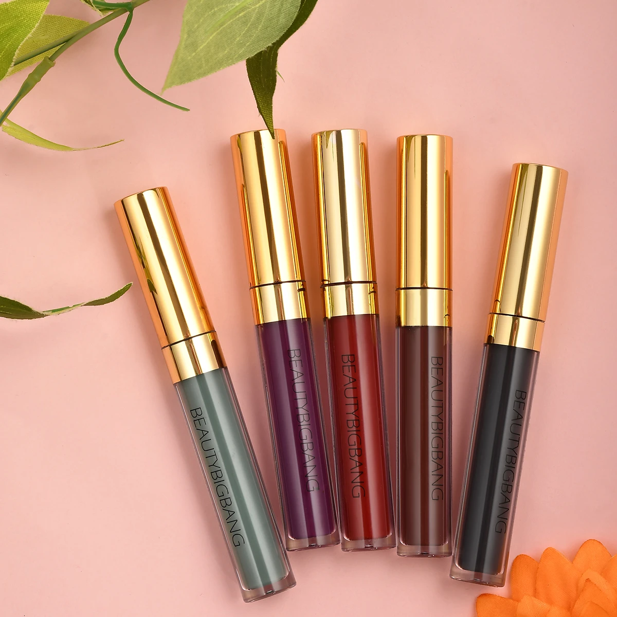 Beautybigbang жидкая губная помада, макияж, сексуальные цвета, красный, черный, розовый цвет, матовая губная помада, водостойкая, стойкий блеск для губ, набор для губ