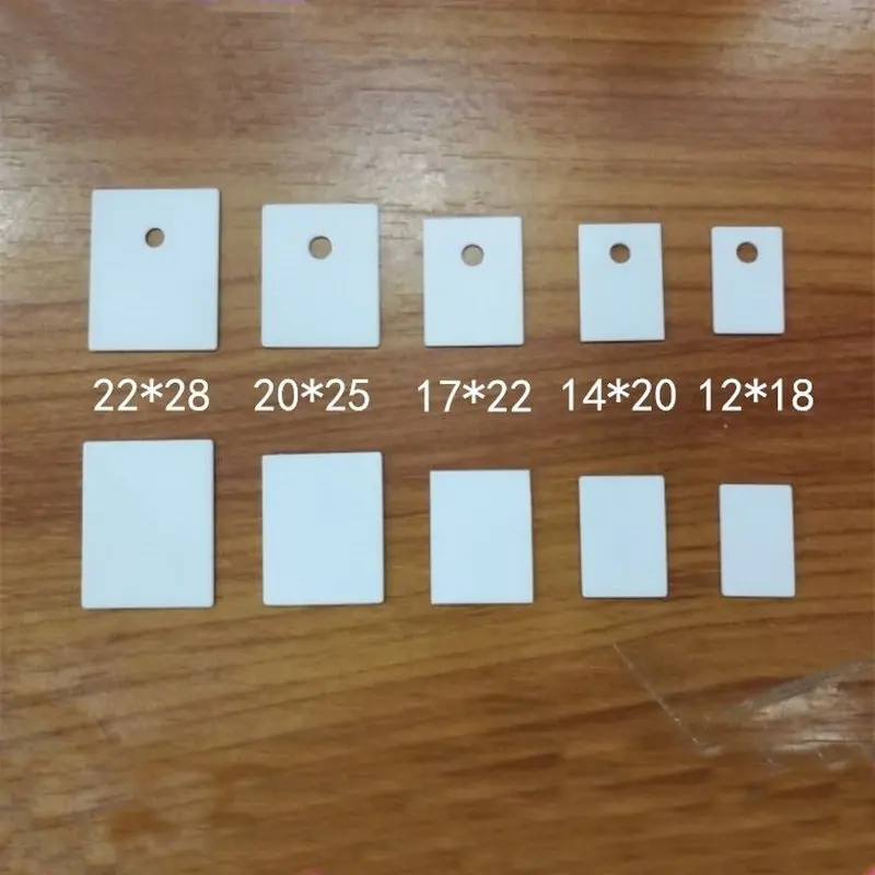 

100Pcs TO-220 247 264 Alumina Ceramic Plate High Thermal Conductivity Insulating Plate Triode High Power Heat Sink
