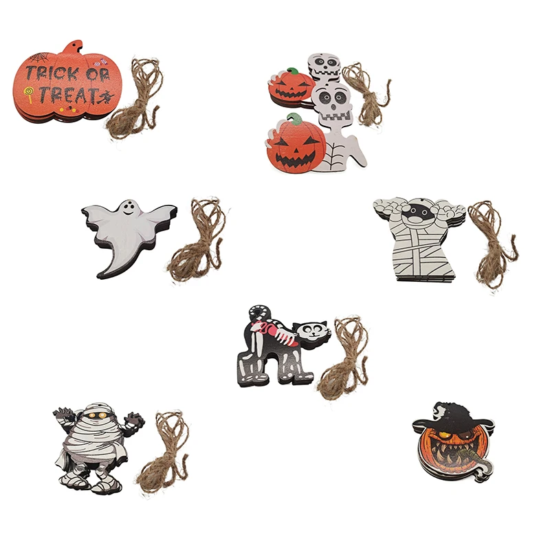 Привидение тыква Хэллоуин украшения деревянные Мультяшные подвески для дома