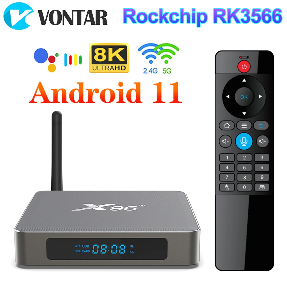 2021 X96 X6 ТВ Box Android 11 Смарт ТВ коробка 8 Гб Оперативная память 128 Гб Встроенная память RK3566 Поддержка 4K двухъядерный процессор Wi Fi 1000 м 4 Гб 64 Гб оперативной памяти, 32 Гб встроенной памяти, медиа проигрыватель