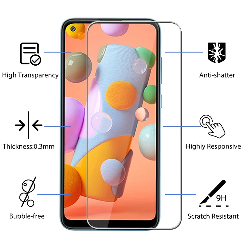 

3pcs Protective Glass for Samsung A11 M11 Screen Protector for Galaxy M A 11 A115 M115 Tempered Glas on Samsun Sumsung Sansung