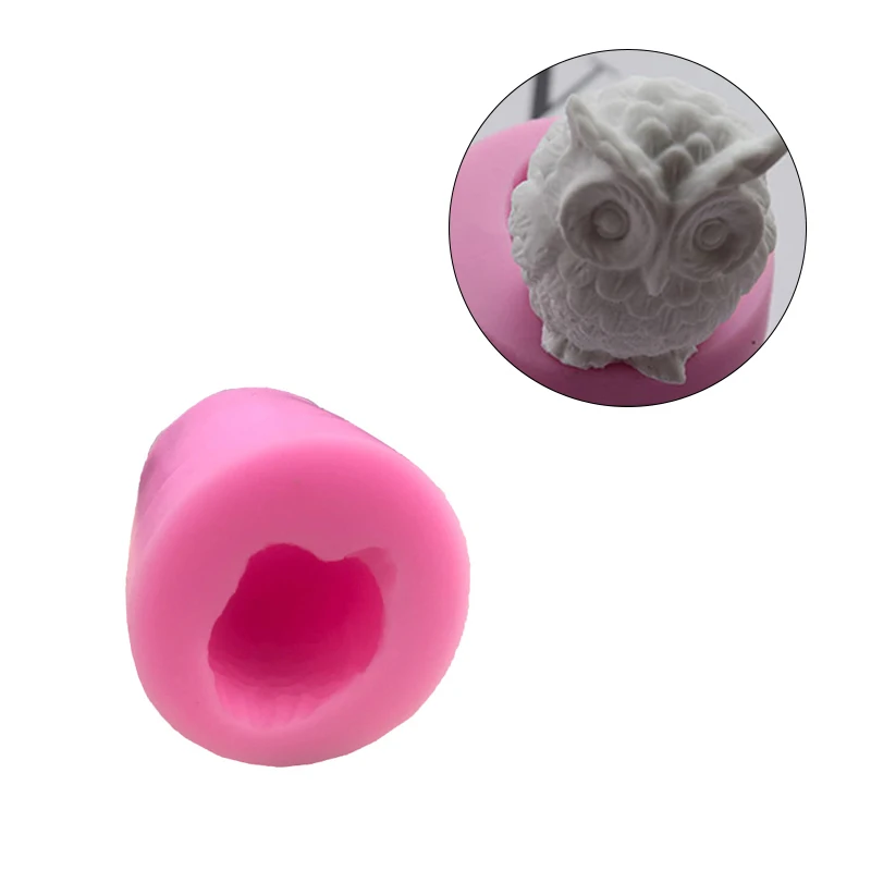 3D Сова ароматическая форма для свечей силиконовая торта съедобная безопасная