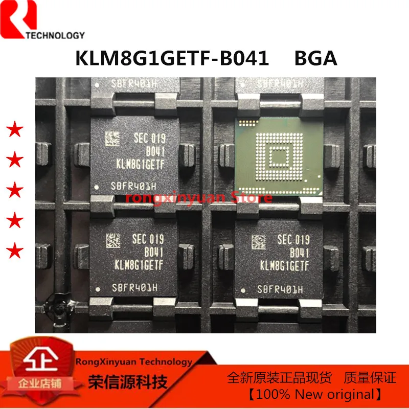KLM8G1GETF B041 2020 + FBGA153 MLC NAND Flash Serial e MMC 64G bit 64Gx1 100% новый оригинал|Аксессуары для батарей