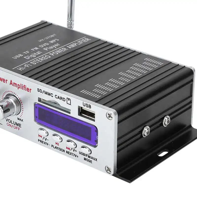 Усилитель микрофона домашний Bluetooth усилитель мощности HIFI стерео FM Аудио Цифровой