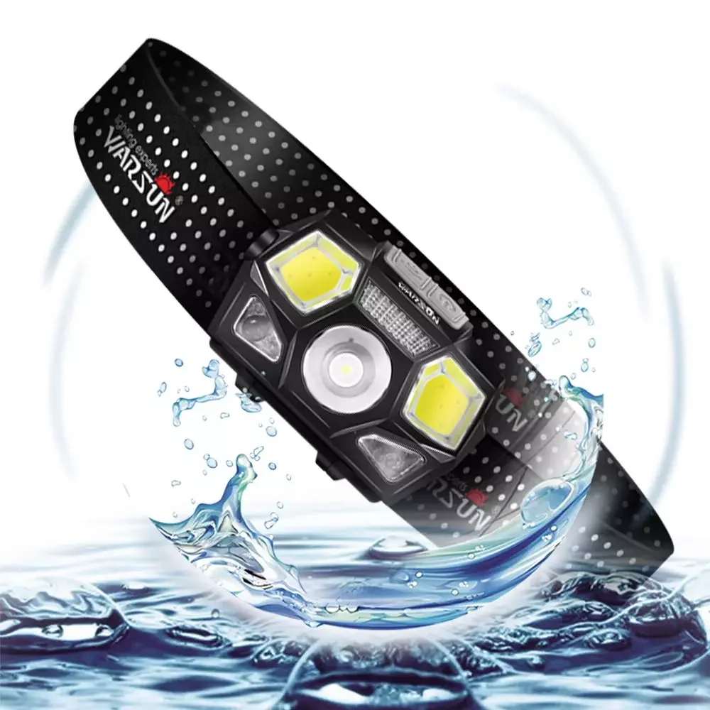 High Power Lumens Sensory Switch Led Head Light - Warsun T101 Rechargeable Headlamp (Manufacturer Supply) image 3
