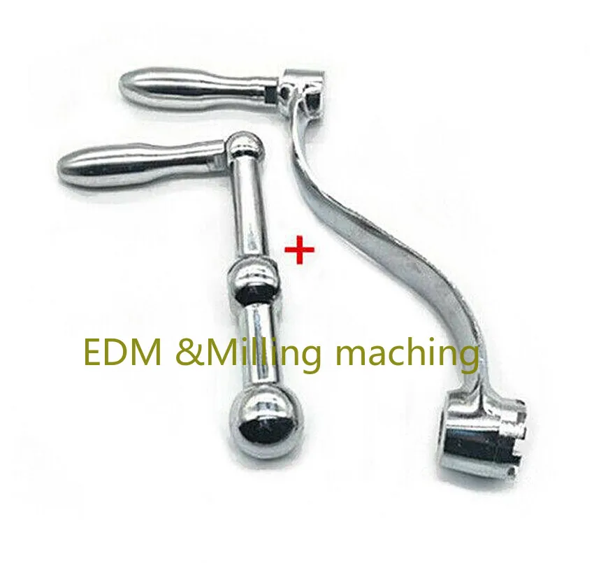 CNC Milling Machine Parts-3 Ball Metal Crank Handle +Elevating Knee Crank For Bridgepor Mill Part