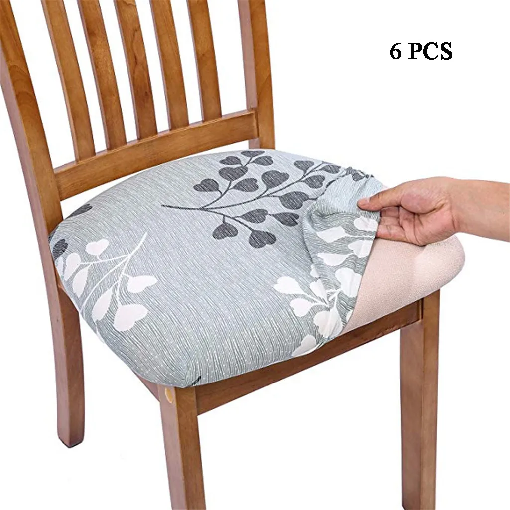 

6pc Chair Covers Spandex Elastic Chair Protector Slipcover Christmas Decoration Seat Covers for Computer Chair slipcovers