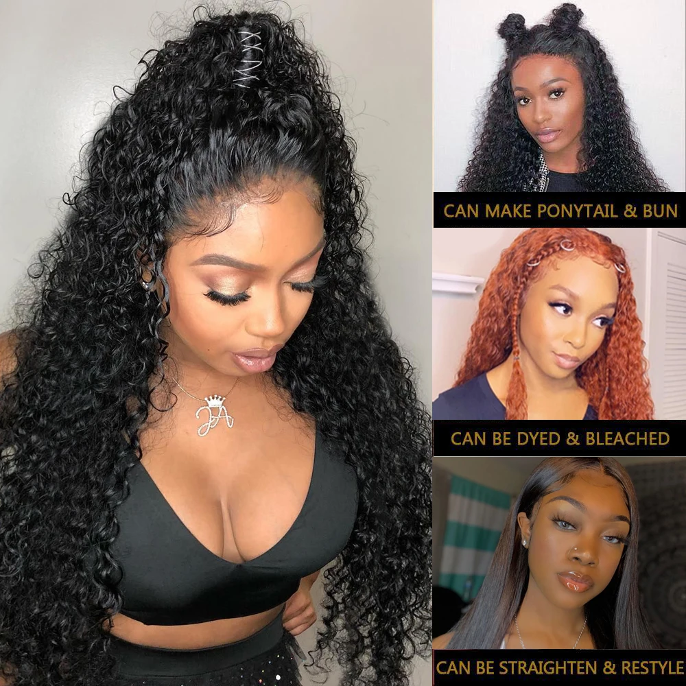 30 дюймов Волнистые Синтетические волосы на кружеве парик человеческих волос