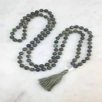 8mm elongated stone 108 buddha beads tassels bracelets christmas gift seven chakras inspiration all saints day dark matter