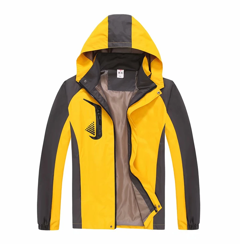 Ветровка водонепроницаемая унисекс верхняя одежда с капюшоном на молнии