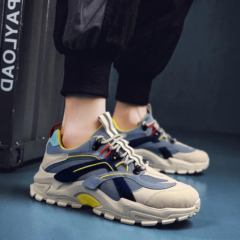

2020 New Hot Shoes Style Men's Casual Fashion Sports Single Shoes Mesh Comfortable Breathable Lace-up All-match Men's Shoes