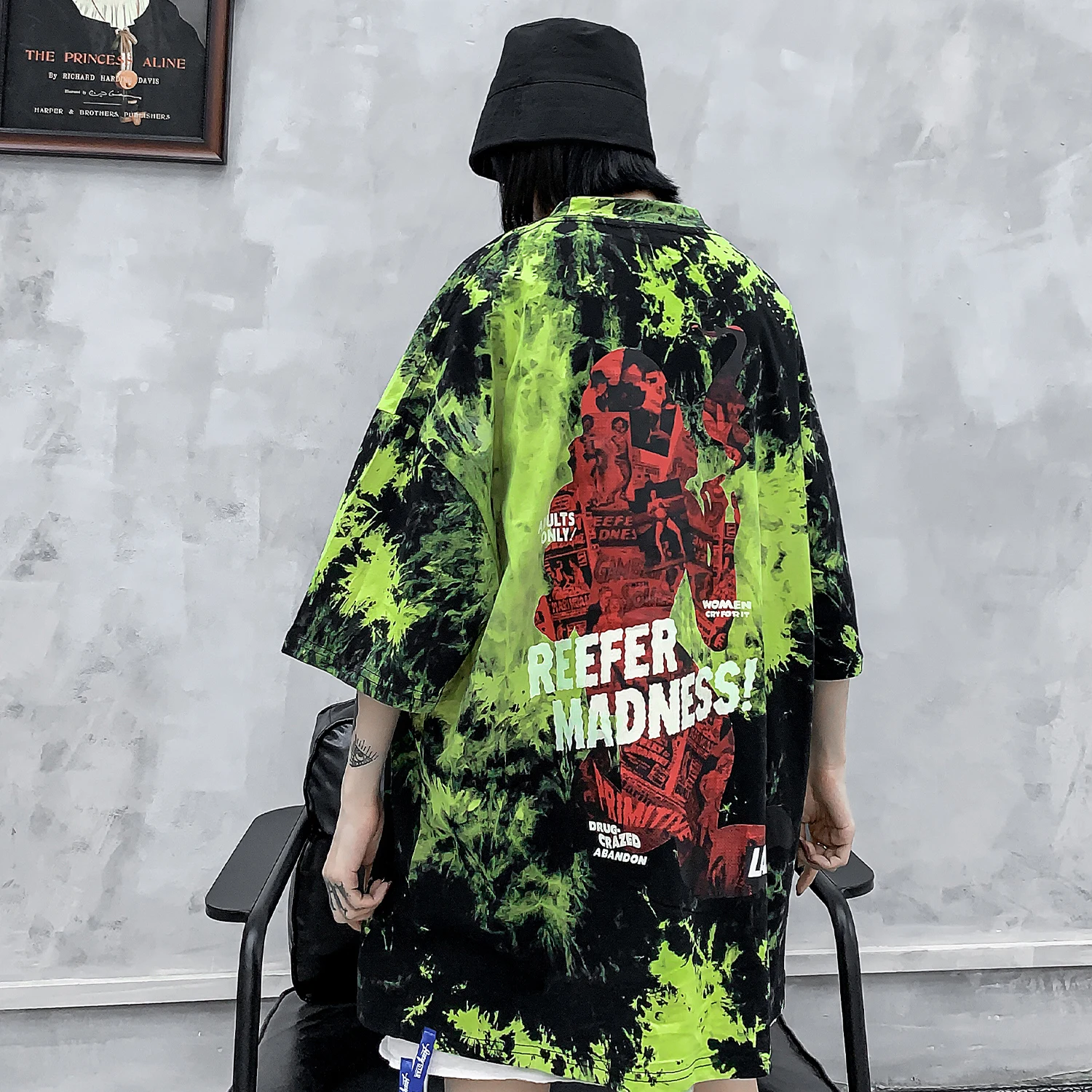 Футболка мужская в стиле хип хоп с принтом силуэтов и умирания уличная одежда