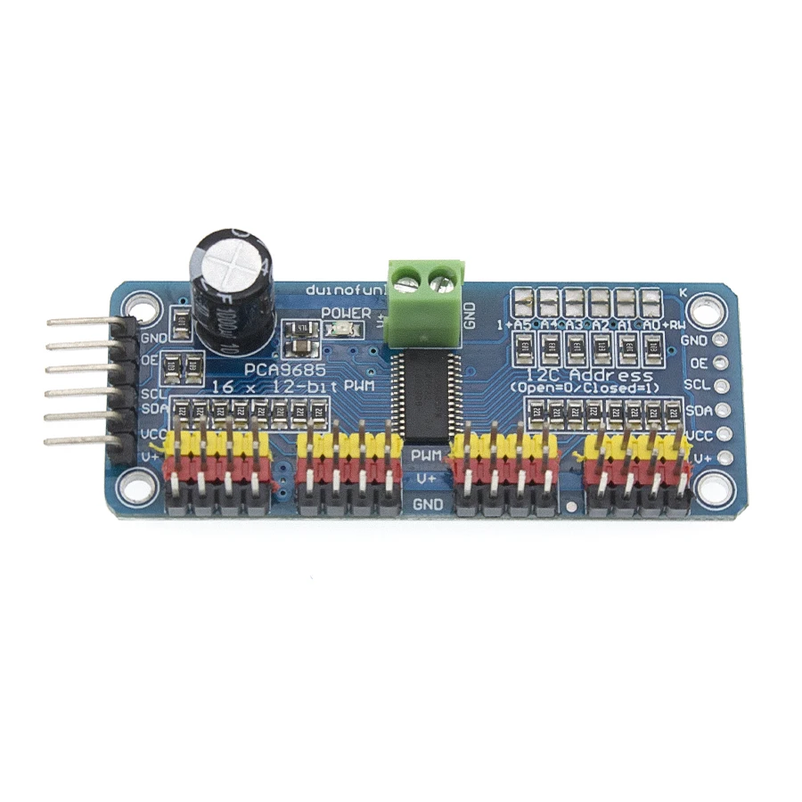 Tenstar Robot 16-канальный видеорегистратор 12-битная ШИМ/Servo Driver-I2C интерфейс PCA9685 модуль