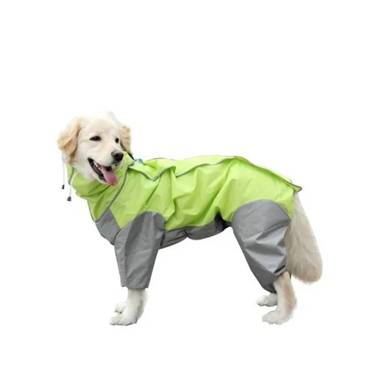 

Pet raincoat large dog waterproof four legged raincoat dog hooded raincoat dog raincoat