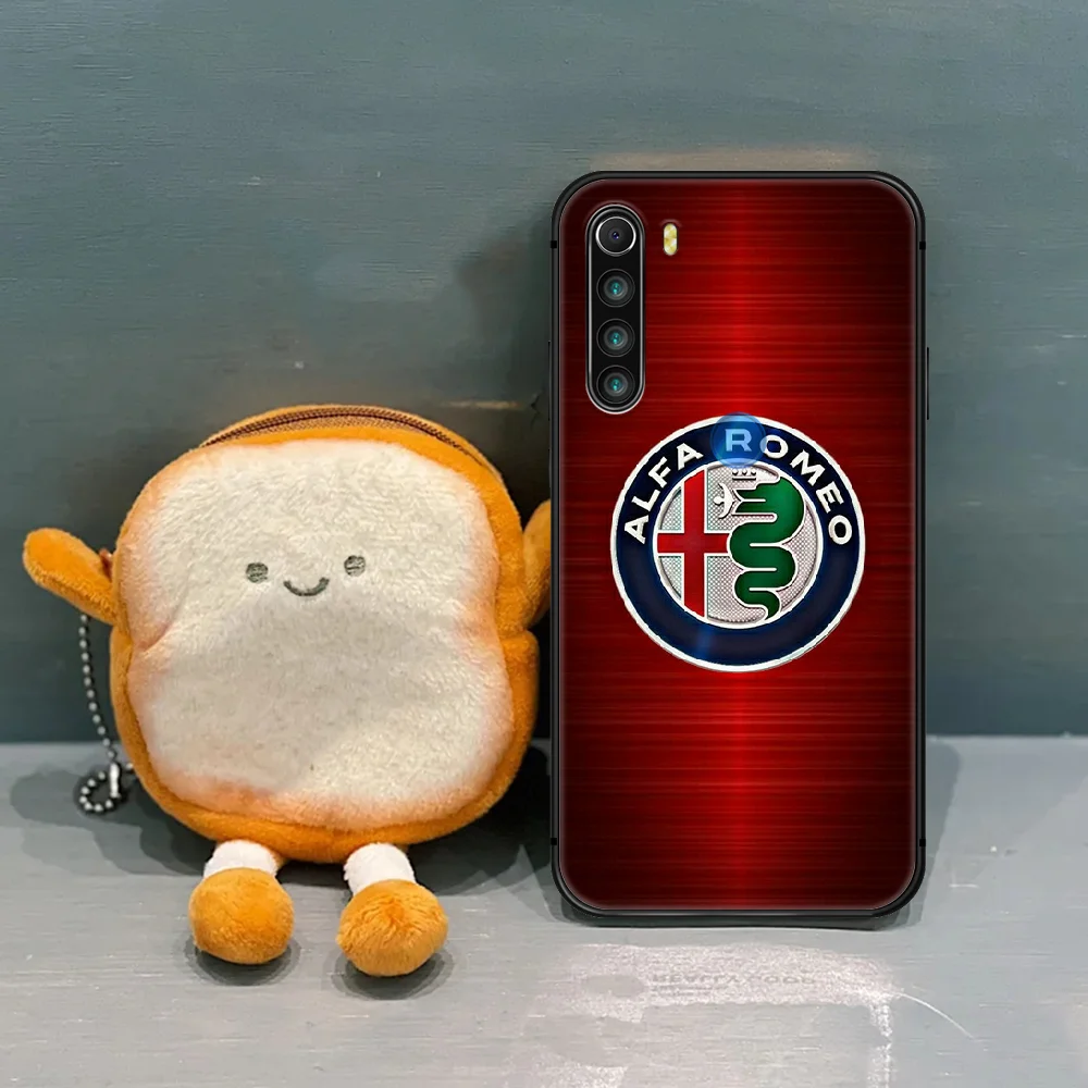 

Italy Luxury Alfa Romeo Phone Case Cover Hull For XIAOMI Redmi Note 6 7 8 9 10 T S A K 20 30 40 Pro black Shell 3D Waterproof