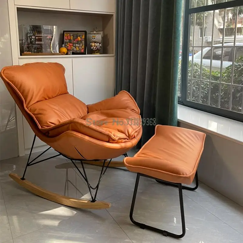 Кресло качалка в скандинавском стиле легкое кресло с улиткой для взрослых