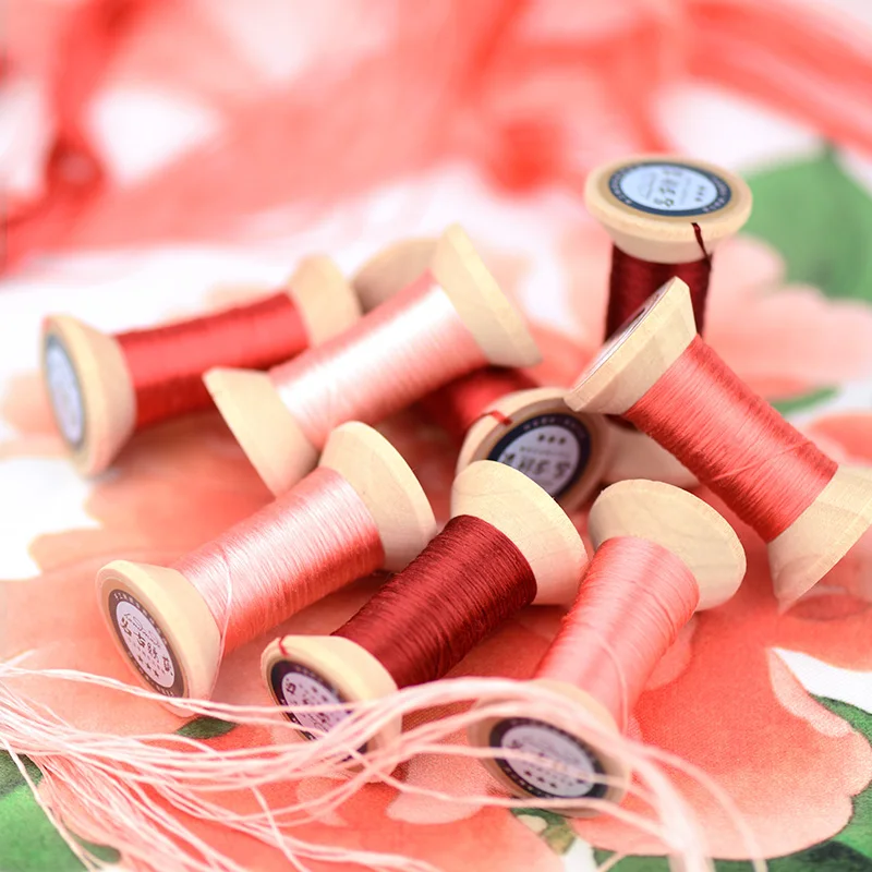 Нитки для вышивки/Нитки ручной вышивки/катушка вышивки/мандарин/20 м на каждой