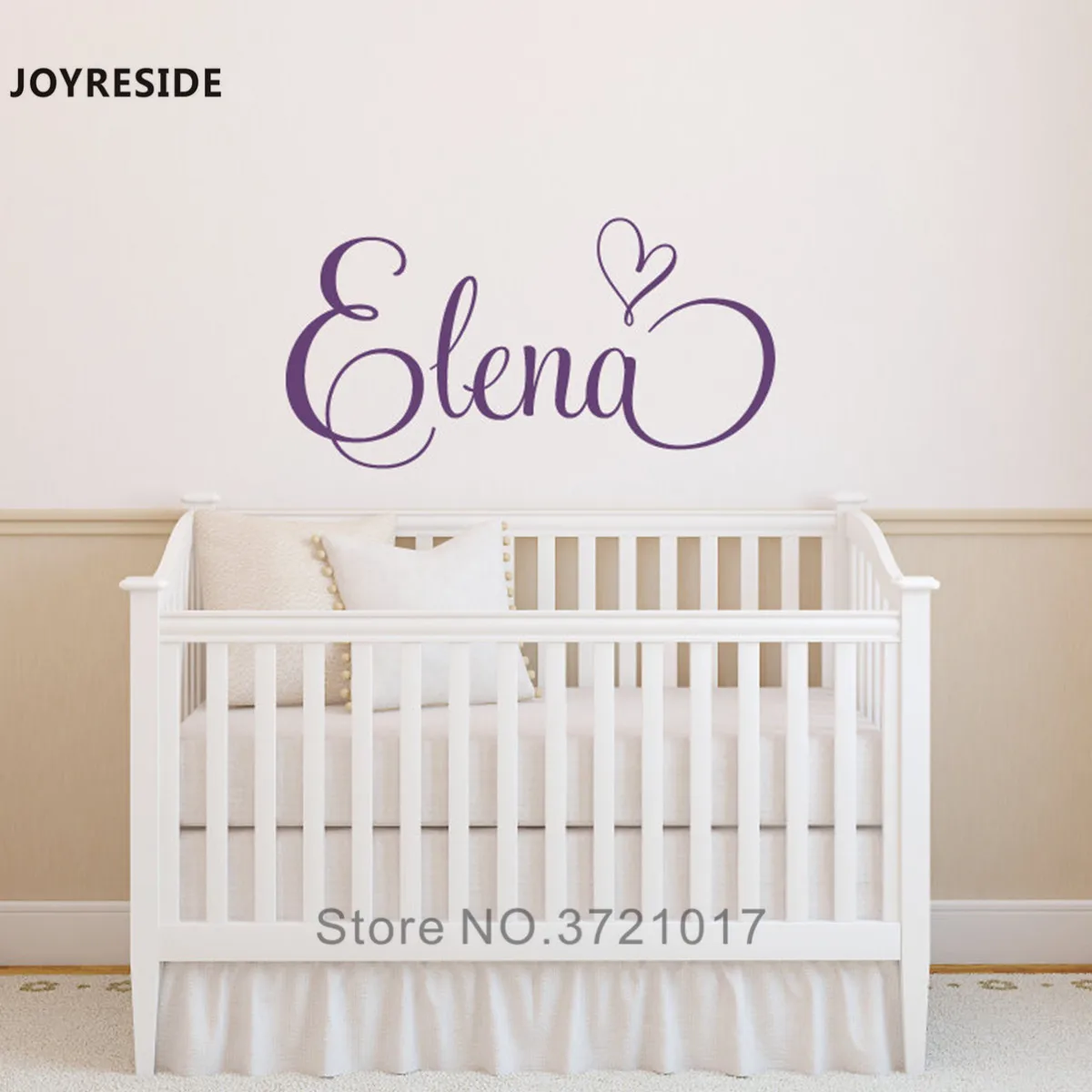 Виниловая наклейка на стену joysebe индивидуальное имя с сердцем домашний декор для