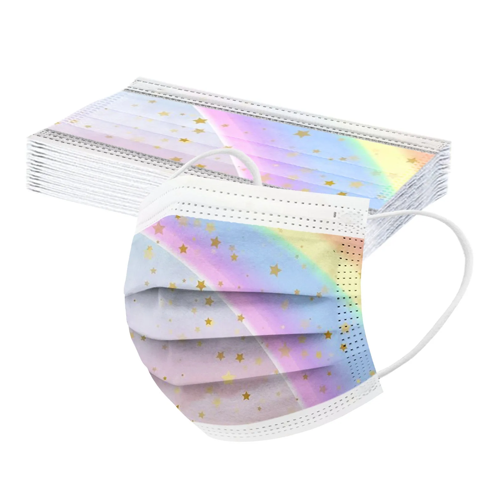 

20pcs Disposable Children's Mask Non Woven Masks Masque 3ply Ear Loop Elastic Face Mask Fashion Breathable Mask Mascarilla d5