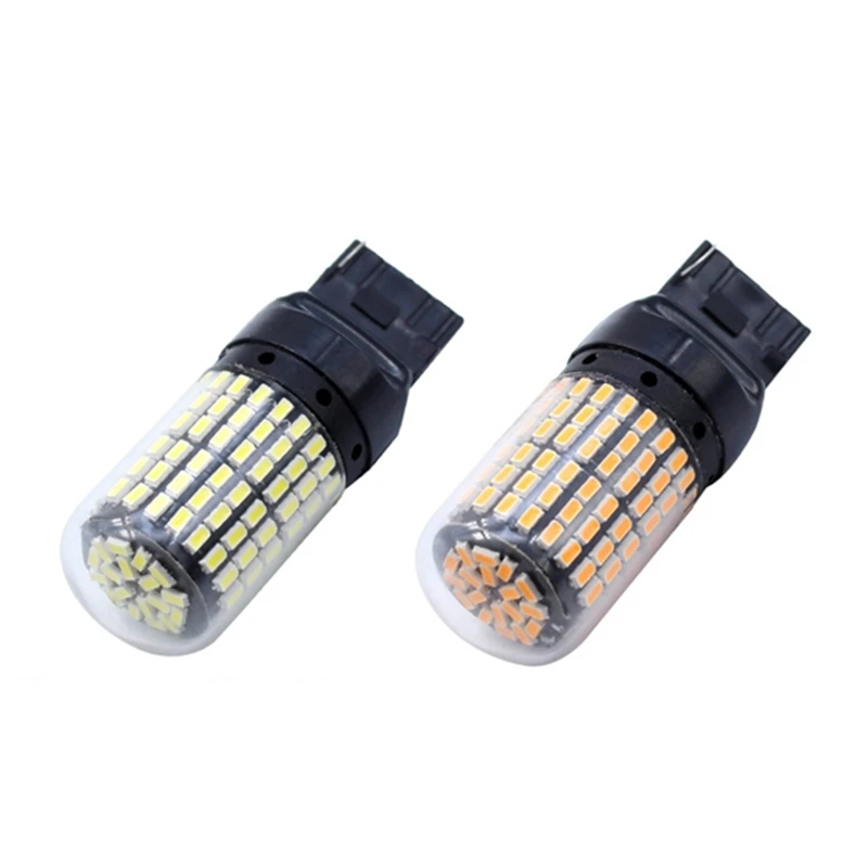 2 шт. супер яркий Canbus T20 7440 W21W Wy21W 144-Smd обратный светильник сигнала поворота ошибок