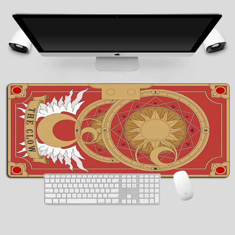 anime mouse pad gamer card captor sakura large otaku gaming mousepad locking edge cartoon xl laptop computer desk keyboard mat free global shipping