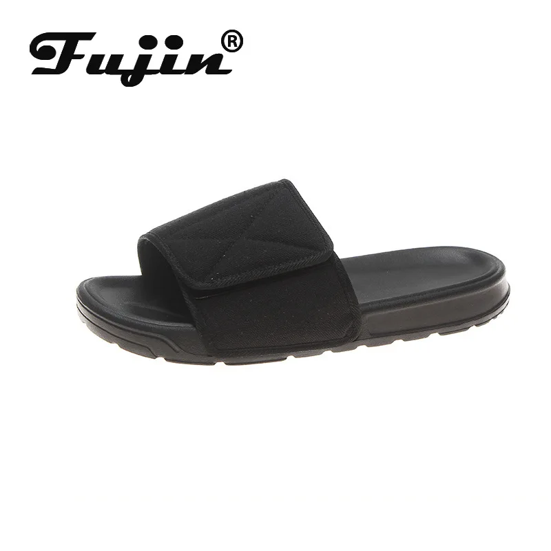 Fujin/регулируемые женские шлепанцы с ремешком для лица Мужская модная летняя