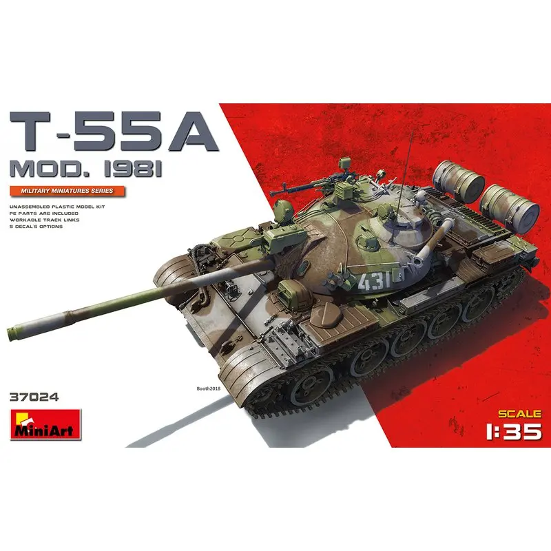 MiniArt 37024 1/35 T-55A средний танк мод. | Игрушки и хобби