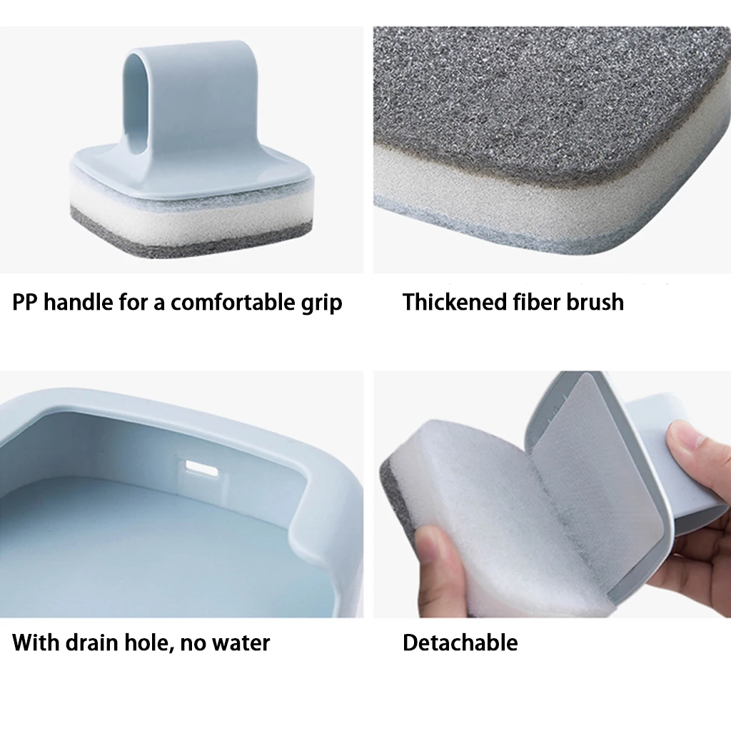 Заменить спонжевой насадки губка щетка для плитки ванной с ручкой сильные