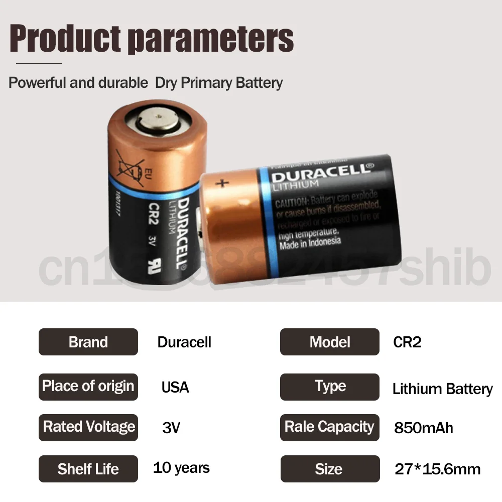 Литиевая батарея Duracell CR2 CR15H270 5046LC CR15270 KCR2 3 в для камеры будильника фонарика сухих