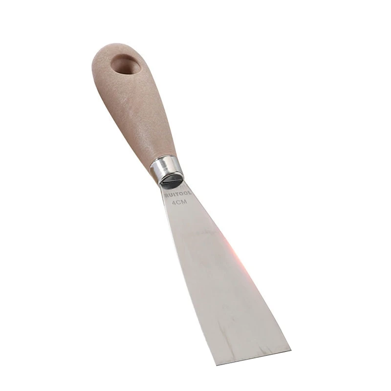 

1/4pcs Putty Knife Scraper Blade Shovel Stainless Steel Wooden Handle Wall Paint Plastering Spatula Hand Tool