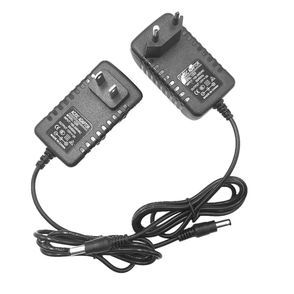 12V 2A Регулируемый блок питания зарядное устройство адаптер для бытовых