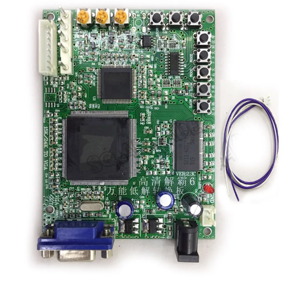 Плата преобразователя видео для аркадных игр с красным CGA на VGA высокого