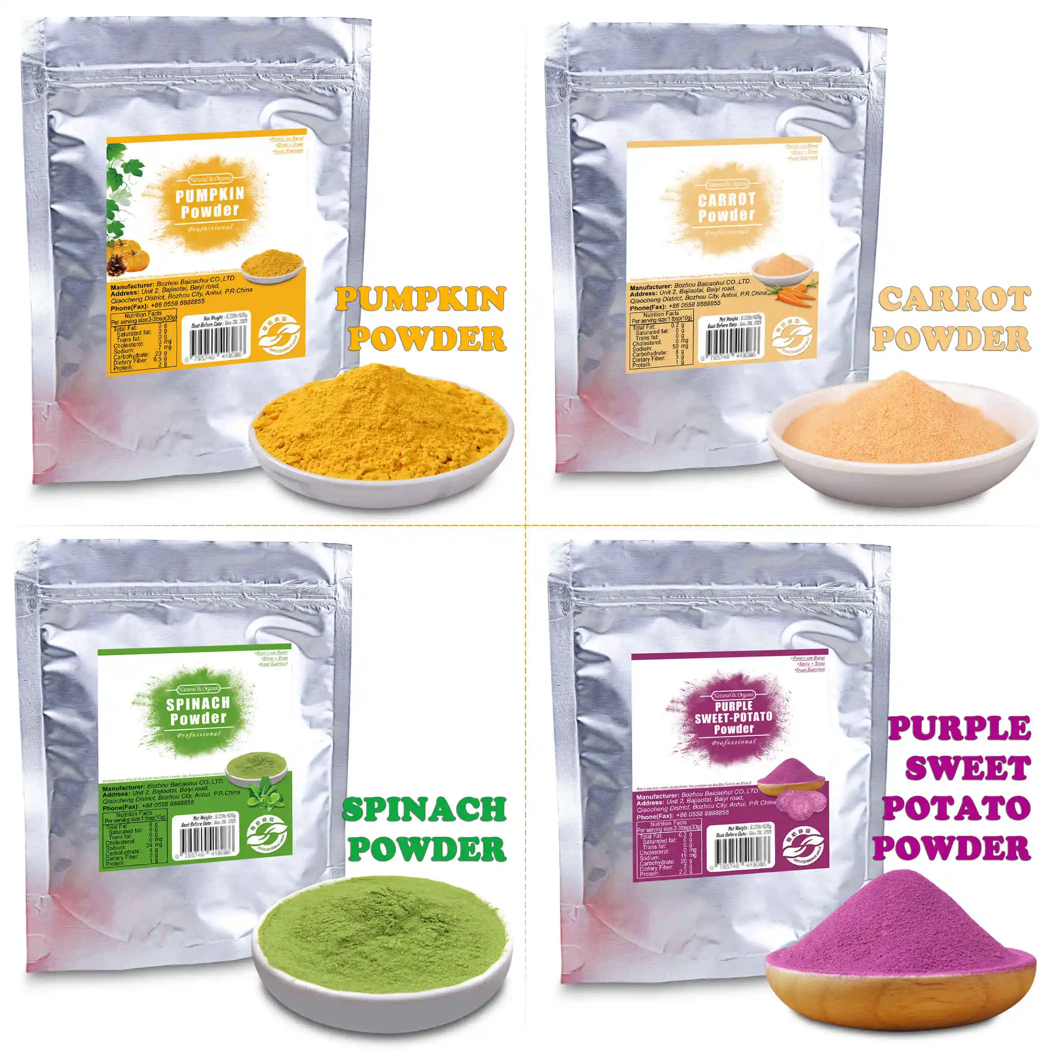 

Сушеный на солнце Овощной порошок (4 варианта)