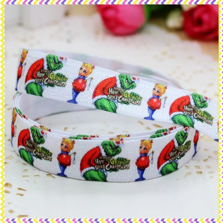 Эластичная Повязка на голову с рождественским принтом 5 ярдов 5/8 дюйма | Дом и сад