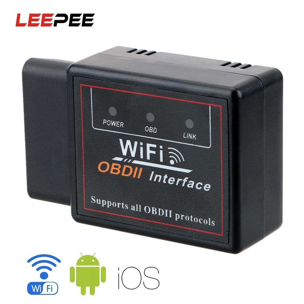 Автомобильный диагностический сканер LEEPEE Mini ELM327 Wi Fi V1.5 OBD2 для Android/IOS ELM 327 в 1 5 Obd 2| |