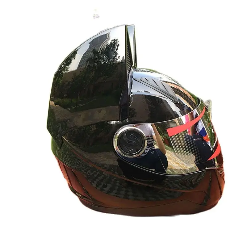 Крутой Полнолицевой нитринос Милая Черная кошка мотоциклетный шлем Four Seasons