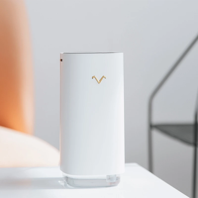 

White Projection Humidifier USB 7 Colors Changing LED Lamp Mini Air Ultrasonic Humidifier Water Mist Car Aroma Diffuser for Home