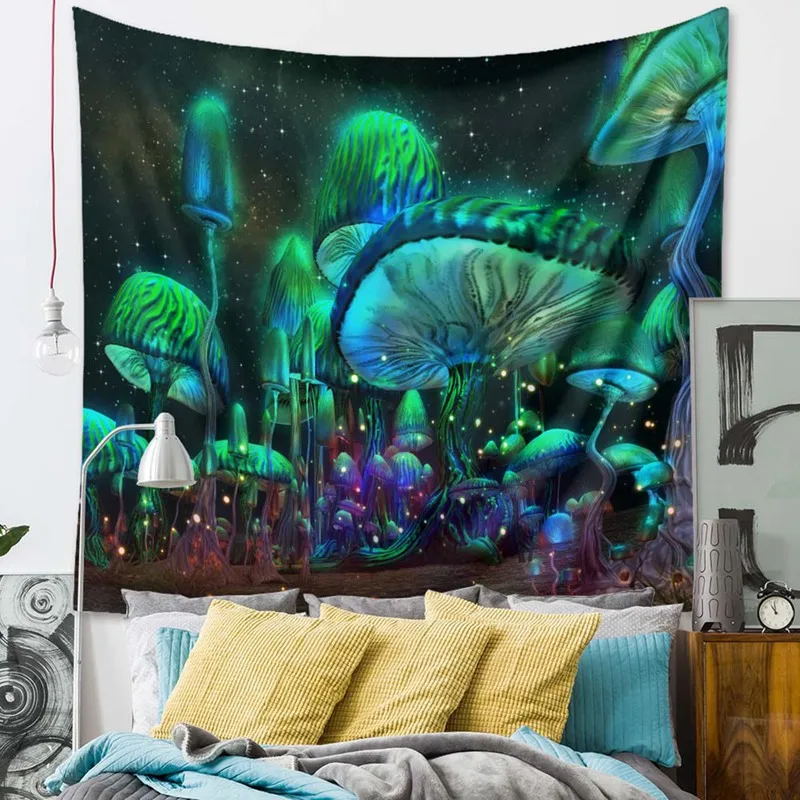 

Mushrooms Tapestry Abstract Wall Tapestry Hippie Tapestry Intricate Wall Decor For Bedroom Living Room