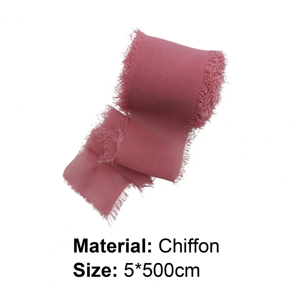 

5cm Ribbon Frayed Edged Handmade Gauze Flower Bouquet Gift Ribbon for Decorative for Wedding Event Party