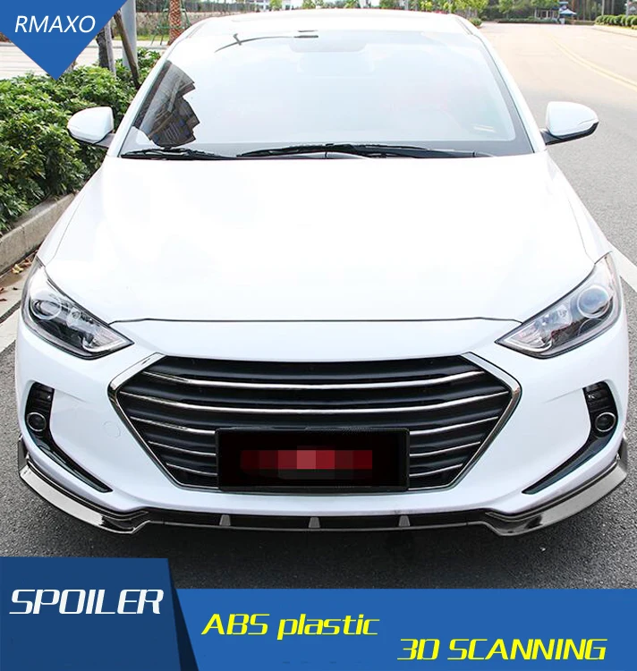 

Передний спойлер для Hyundai Elantra 2016-2018 Elantra ABS задний спойлер задний бампер диффузор защита