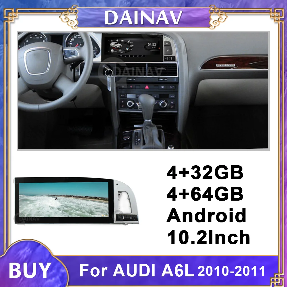 10 4 дюймовый Android 9 0 автомобильный DVD плеер для AUDI A6L 2010 2011 автомобильное радио