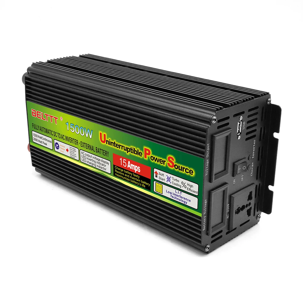 Бесплатная доставка dc12v к ac220v инверсор 1.5kw с автоматическим переключателем