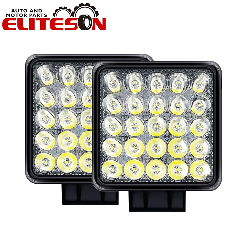 

Eliteson 2 шт. 75 ватт машинные LED рабочий свет 12V 24V для грузовиков, внедорожников, прожекторы 25led бар 6000K для внедорожников 4х4 Противотуманные фары...