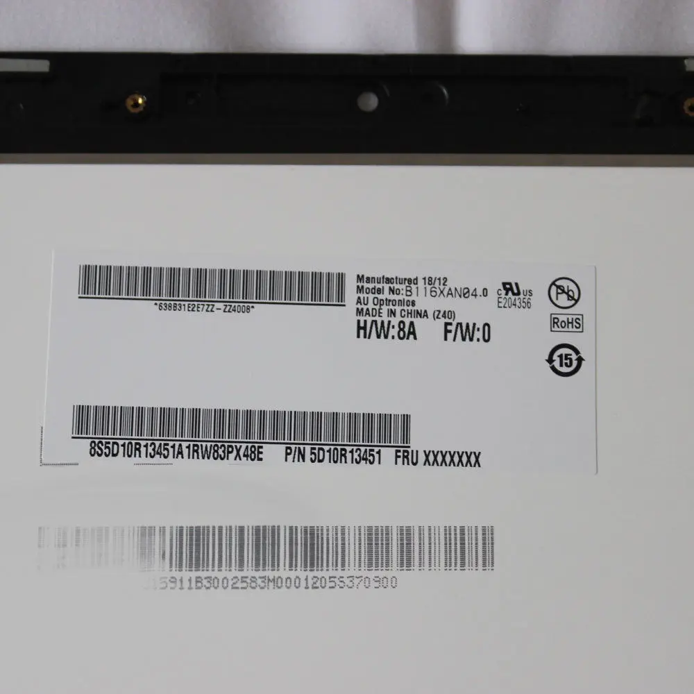 

For Lenovo 300e Chromebook 11.6" Lcd Touch Screen Assembly+Bezel 5D10Q93993 B116XAN04.0