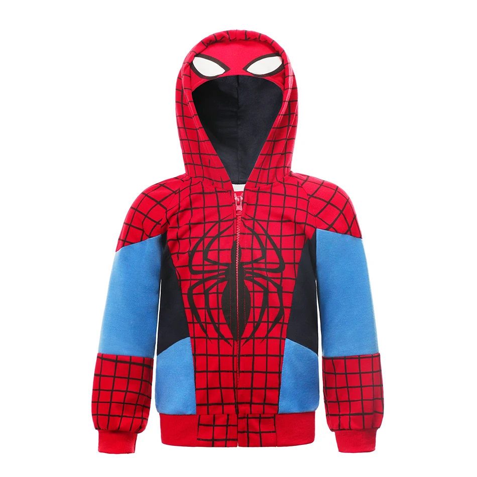 

Children Spring Autumn Jacket Iron Man Spider-Man Raytheon Coat Hulk Captain America Superhero Thor Wolverine Kids Boys Hoodies