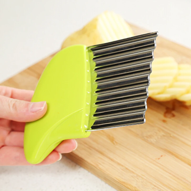 

Wave Onion Potato Slicer Cutter Wrinkled French Fries Salad Corrugated Cutting Chopped Potato Slices Knife Kitchen Gadgets