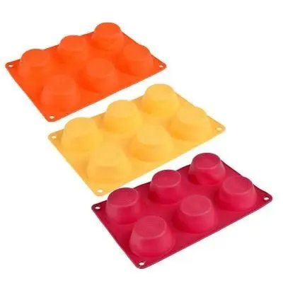 VETTA Форма силиконовая 6 ячеек для булочек 24 5х16 5x3см 3 цвета HS-006D | Дом и сад