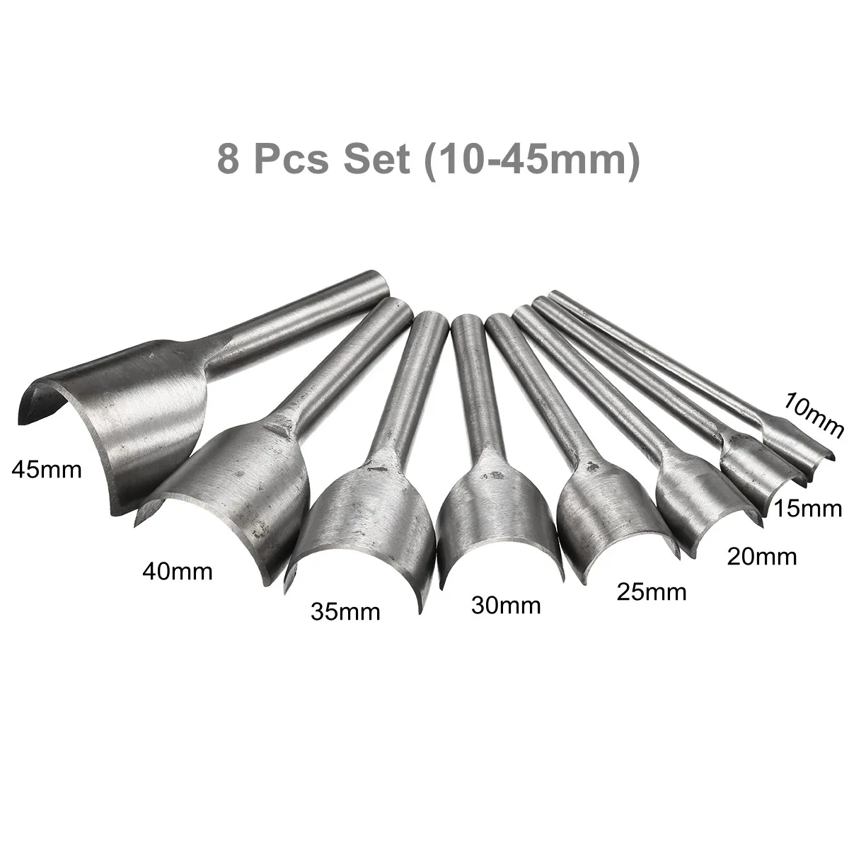 8PCS 100mm c высоким cодержанием углерода Сталь 1/2 полукруглый кожаный Craft и выдвижным встроенным пробойником для сигар ремень для инструментов бумажник Перфоратор Инструмент Комплект «сделай сам» кожи ремесла - Цвет: 8PCS